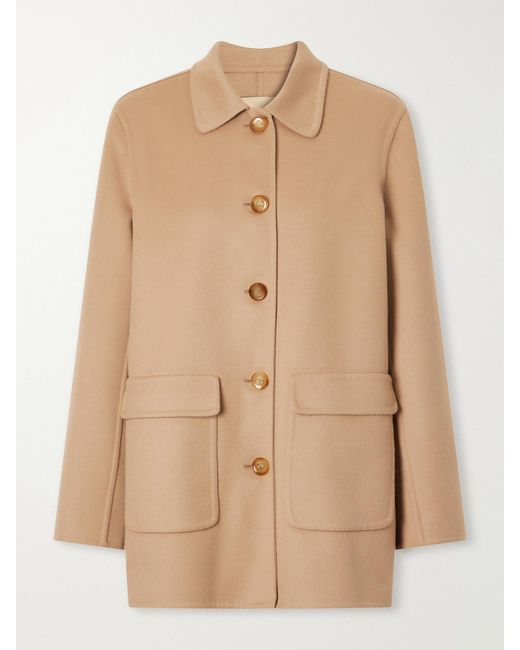Valentino Garavani Natural Wool And Cashmere-Blend Coat