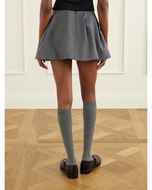 ShuShu/Tong Gray Wool-Blend Mini Skirt