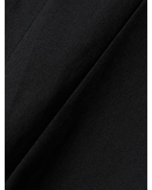 Robe Midi En Popeline De Coton Mélangé À Plis Wells Staud en coloris Black