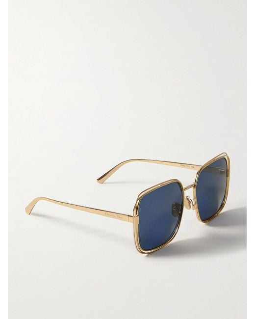 Dior Blue Fildior S1U Oversized Square-Frame-Tone Sunglasses