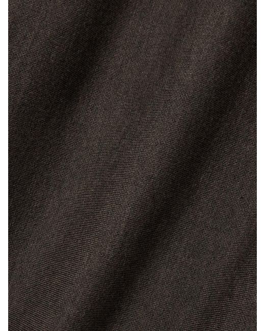 Khaite Black Elle Wool-Blend Mini Dress