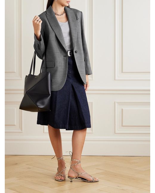 Brunello Cucinelli Gray Wool-Blend Blazer