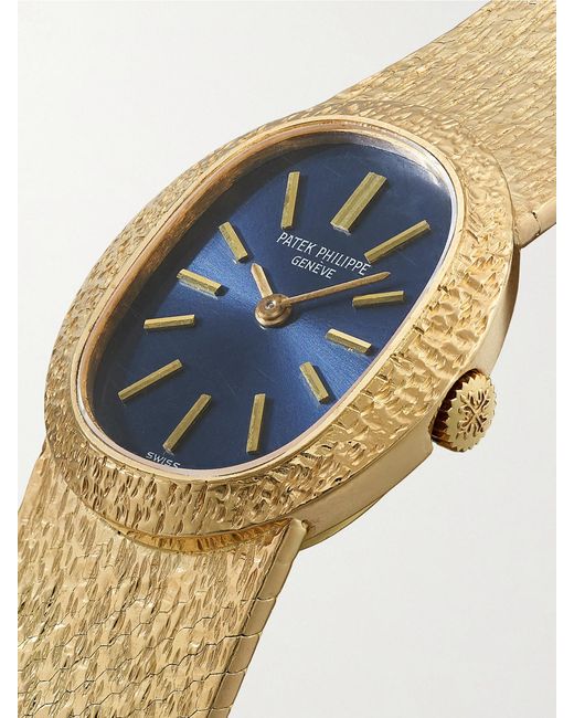 Stephanie Windsor Blue Patek Philippe Vintage 1970S Ellipse Hand-Wound 20Mm 18-Karat Watch, Ref. No. 4111/1 (Fits Up To 6.25' Wrist)