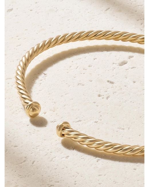 David Yurman Natural Cablespira 18-Karat Diamond Bracelet