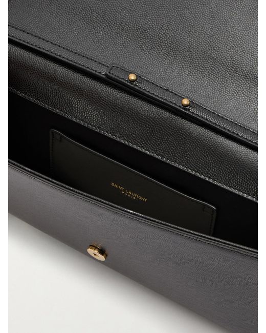 Saint Laurent Black Kate Textured-Leather Clutch