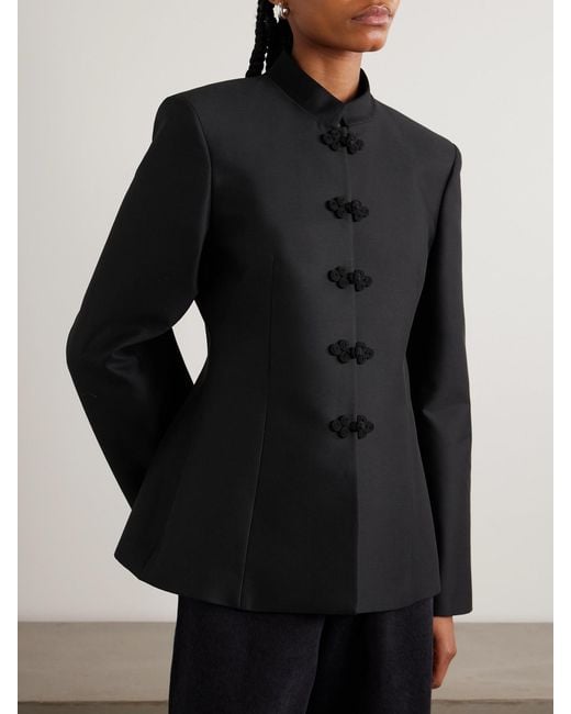 Rohe Black Wool And Silk-Blend Twill Jacket