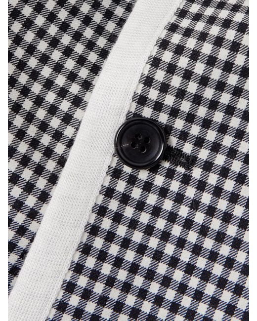 Comme des Garçons Gray Checked Wool Jacket