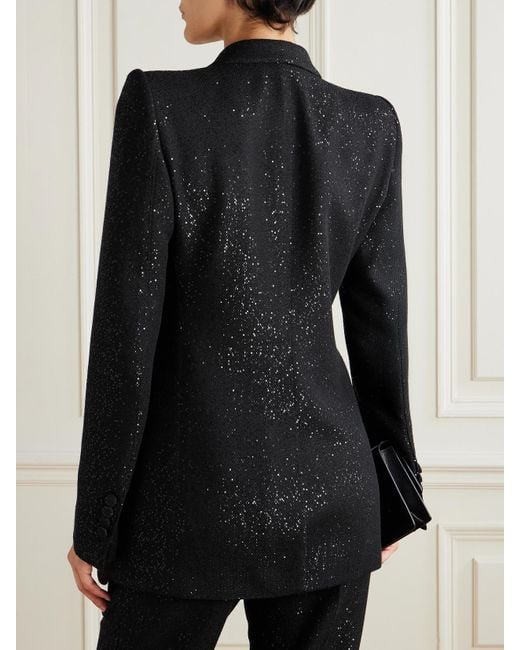 Tom Ford Black Blazer Aus Einer Wollmischung Mit Pailletten