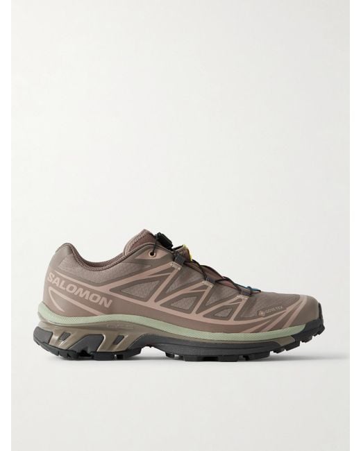 Salomon Brown Xt-6 Rubber-Trimmed Gore-Tex Mesh Sneakers