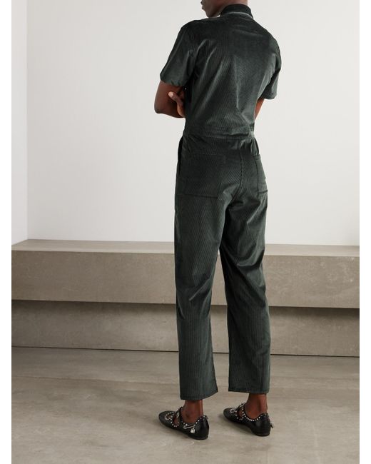 Rivet Utility Black Worker Jumpsuit Aus Cord Aus Einer Baumwollmischung