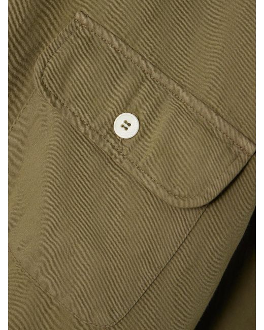 Jamie Haller Green The Big Oversized Cotton-Twill Shirt