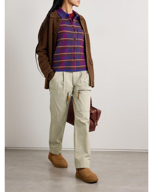 Isabel Marant White Kanna Pleated Cotton-Canvas Straight-Leg Cargo Pants