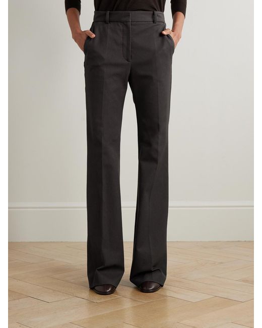 Joseph Black Tafira Stretch-Gabardine Straight-Leg Pants