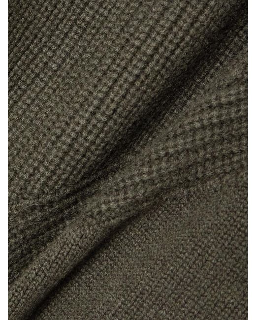 Sa Su Phi Green Armor Ribbed Cashmere Sweater