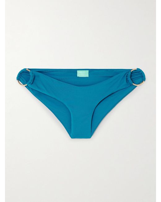Melissa Odabash Blue Hamburg Bikini-Höschen Mit Verzierungen