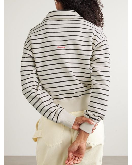 J.W. Anderson Multicolor Gestreiftes Oberteil Aus Baumwoll-Jersey Mit Polokragen