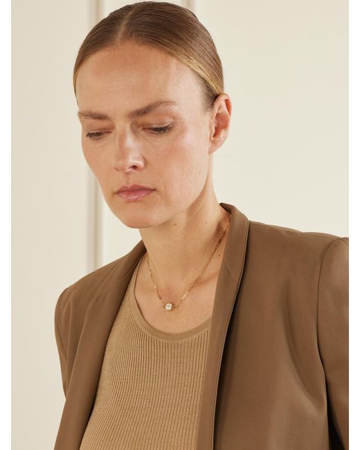 Pascale Monvoisin Natural Ginger 9-Karat, Resin And Diamond Necklace