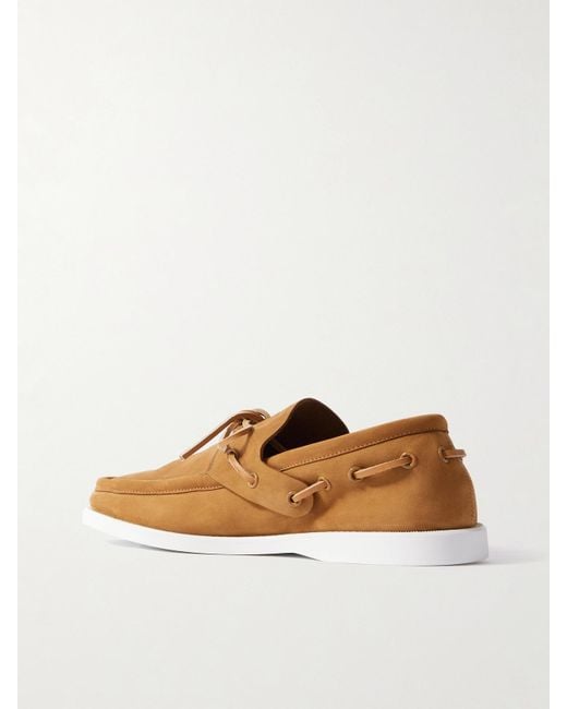 Marni Brown Embossed Suede Loafers