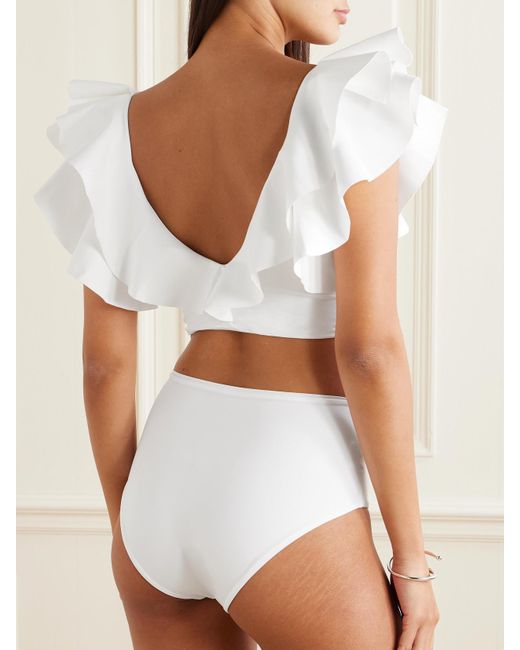 Maygel Coronel White Net Sustain Mila Bikini Mit Volants