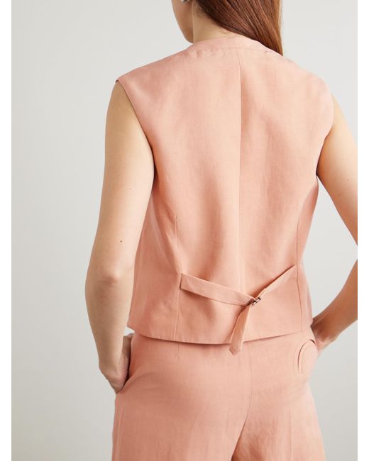 Gilet En Soie Et Lin Mélangés Flica Feral Blazé Milano en coloris Pink