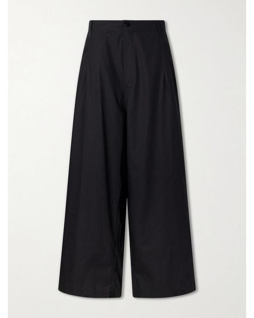 Jamie Haller Blue The Lotus Cotton-Poplin Wide-Leg Pants