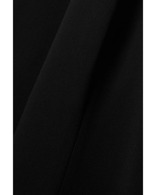 Sergio Hudson Black Crepe Flared Pants
