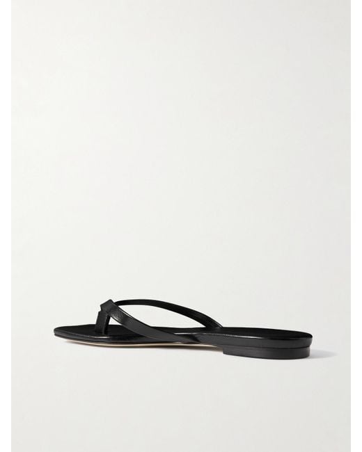 Aeyde White Renee Leather Flip Flops