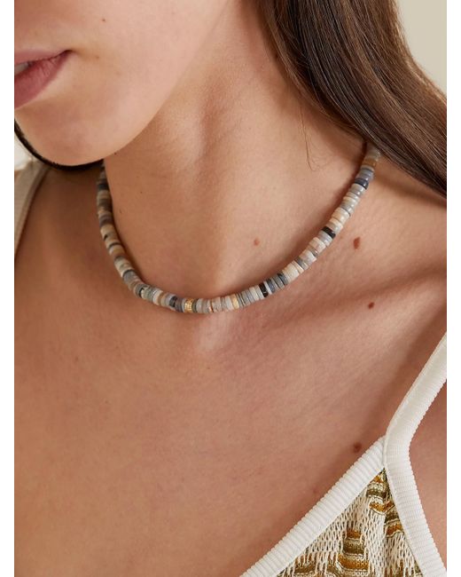 Sydney Evan White 14-Karat, Opal And Diamond Necklace