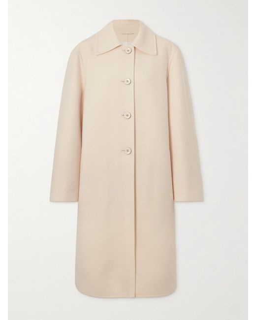 Jil Sander Natural Mantel Aus Wollfilz