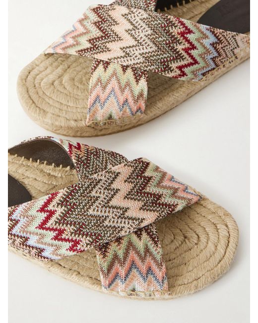 Missoni Natural Harlow Striped Woven Espadrilles