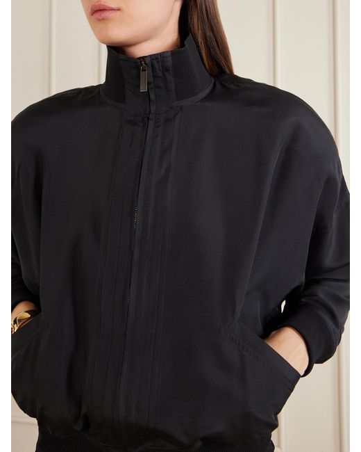 Gucci Black Cropped Silk Jacket