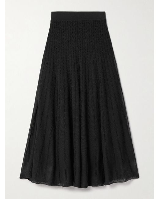 Khaite Black Dawn Midirock Aus Pointelle-Strick