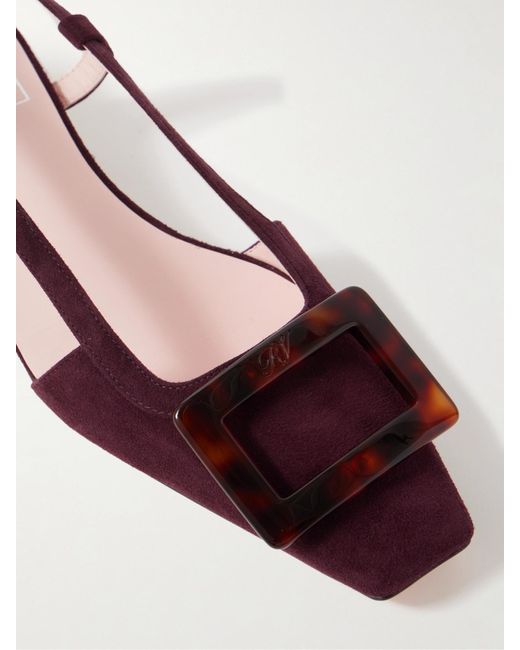 Roger Vivier Red Belle Vivier 25 Suede Pumps