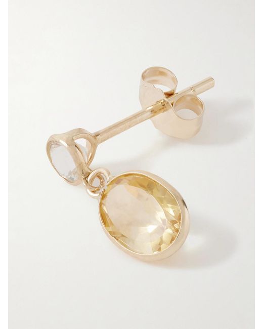 Loren Stewart Metallic Sunny 14-Karat, Sapphire And Citrine Single Earring