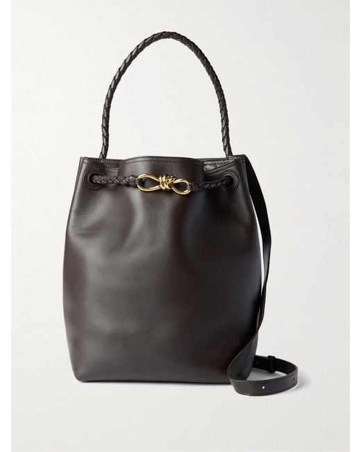 Sac Seau En Cuir Andiamo Medium Bottega Veneta en coloris Black