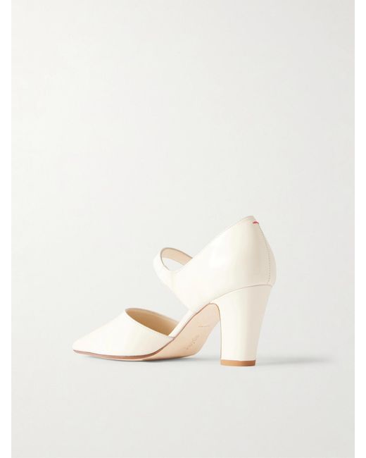 Aeyde Natural Isidora 75 Calf-Leather Mary Jane Pumps