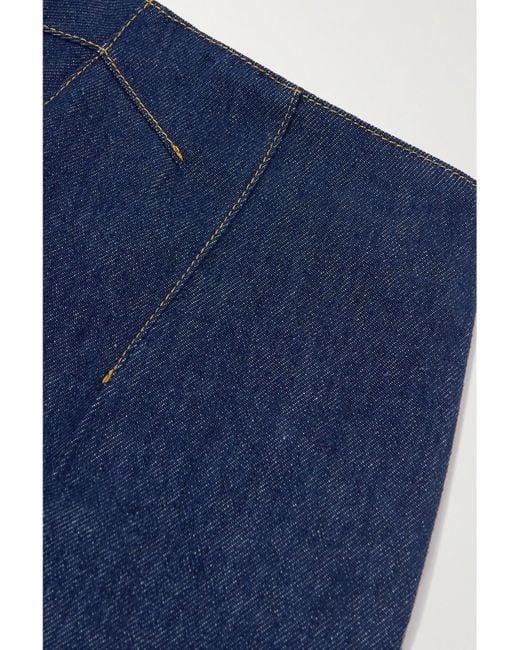 Patou Blue Hoch Sitzende Jeans Mit Weitem Bein Aus Bio-Denim