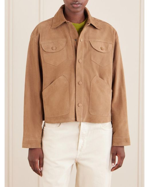 FRAME Natural Utility Suede Jacket