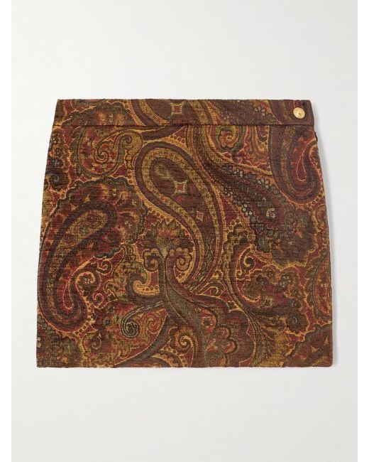 Chloé Brown Minirock Mit Jacquard-Muster