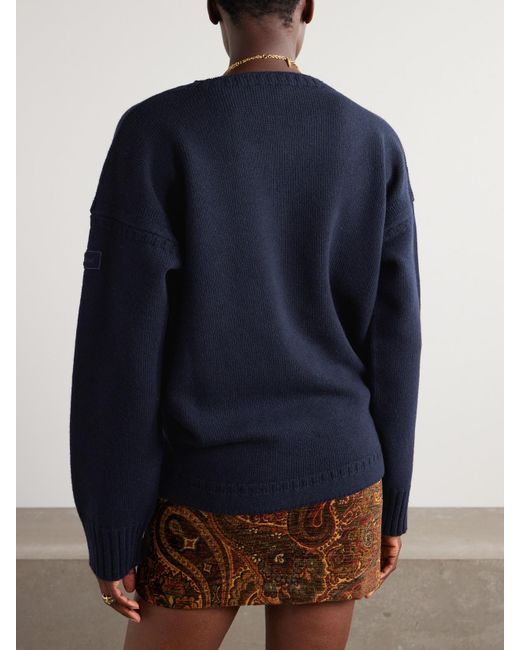 Chloé Blue Wool And Cashmere-Blend Sweater