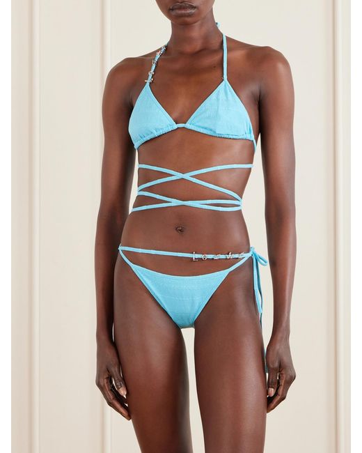 Loewe Blue Paula's Ibiza Jacquard Bikini Briefs