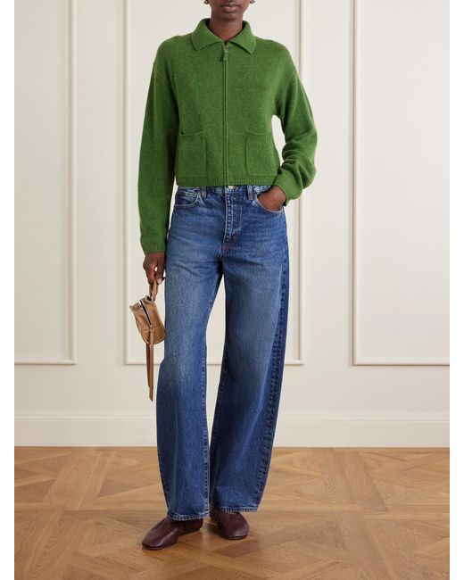Allude Green Cashmere Cardigan