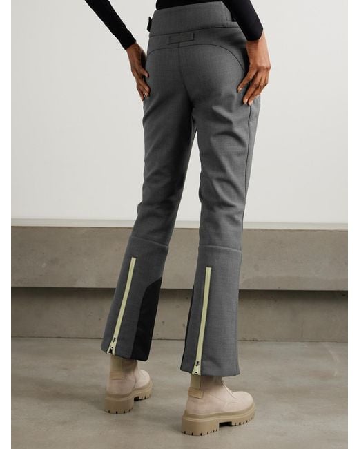 Brunello Cucinelli Gray Wool-Blend Flared Ski Pants
