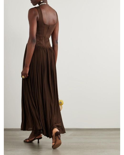 Jonathan Simkhai Brown Jamie Jersey Midi Dress
