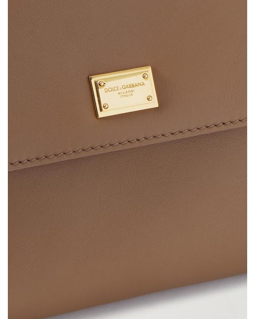 Dolce & Gabbana Brown My Sicily Schultertasche Aus Leder