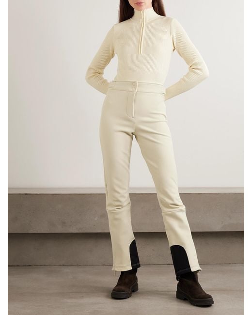 CORDOVA Natural Butte Ribbed Merino-Wool Turtleneck Bodysuit