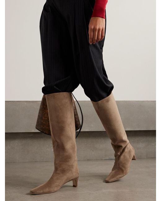 Staud Brown Wally Suede Boots