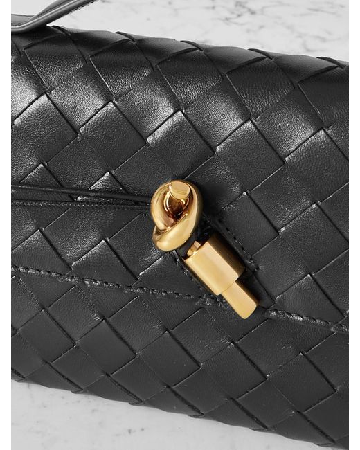 Bottega Veneta Black Andiamo Long Intrecciato Leather Clutch
