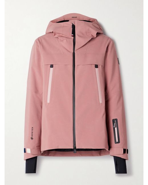 Moncler Pink Chanavey Hooded Gore-Tex Down Ski Jacket