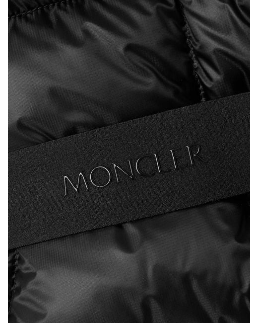 Moncler Black Gramont Hooded Belted Quilted Shell Down Jacket